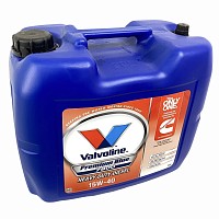 Масло моторное Premium Blue 7800 E SAE 15W-40 20л. Для двигетлей Cummins Минеральное Valvoline | ТопДизель