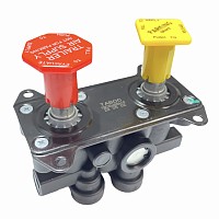 Кран стояночного тормоза красный+желтый International/Freightliner Taboc | ТопДизель