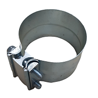 Хомут трубы глушителя оцинкованный переход под гофру E-line Dinex | ТопДизель