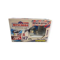Лампа H7 24V 70W PX26d +50 Super White Xenon Effect комплект 2шт Mitsumoro | ТопДизель