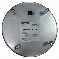 Пневморессора  со стаканом 4 шпильки M12 1 отверстие штуцер M22 стальной стакан Simpeco | ТопДизель