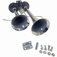 Сигнал двухрожковый 24V хром длина 300 миллиметров DAF/MAN/Volvo/Mercedes Benz Автоторг | ТопДизель