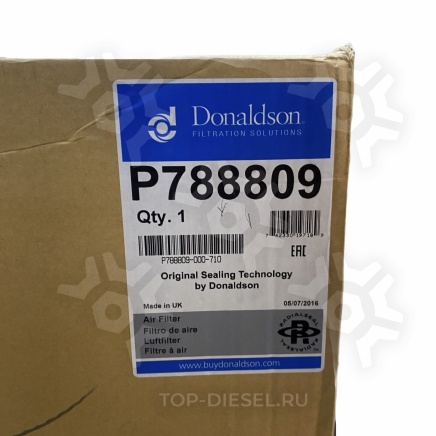 P788809 Фильтр воздушный 458-254.5/129 MAN TGL/TGM Donaldson купить